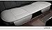 EDEALYN Car Back Seat Cover Smooth PU Leather Long Rear Seat Cover Auto Seat Cover Bench Seat Protector Car Seat Cover L53 X W19.3 in 1PCS (Rear -Gray)