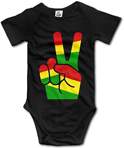 Finger Peace Flag Rasta Baby Sleeveless Bodysuits