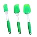 Startostar Silicone Spatula Set Easy Flex Heat Resistant 3-Piece Silicone Spatulas and 2-Piece Silicone Brushes - Gift Box (Green)