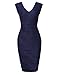HiQueen Women’s Sexy Sleeveless V Neck Cocktail Business Bodycon Pencil Dress
