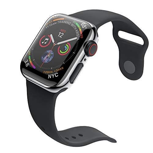Amaping Ultra-Slim Plating Protective Cases for iWatch 4 All-around Bumper Cover Screen Protector Compatible with New Apple Watch Series 4 (for 40mm, Silver)