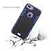 iPhone 7 Plus Case, Moonmini Shockproof Belt Clip Card Holder with Kickstand Dual Layer Heavy Duty Protective Cover for iPhone 7 Plus - Blue