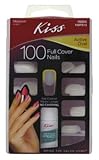 KISS ACTIVE OVAL 100 FULL COVER NAILS #16004 100PS13 MEDIUM LENGTH TIPS