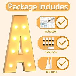 imprsv 3FT Marquee Light Up Letters A, Large Light
