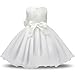 NNJXD Girl Sleeveless Lace 3D Flower Tutu Holiday Princess Dresses Size 7-8 Years White