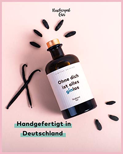 FLASCHENPOST GIN - Handmade Deutscher Premium Gin (1 x 0,5l) (Ohne dich ist alles Ginlos 0,5L) – Bild 3