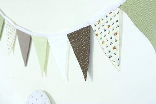 Wall Decoration, Nursery Decor, Baby Boy Room, Fabric Garland, Flag Garland