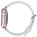 Apple Watch Band 38mm Women - PEAK ZHANG White Genuine Leather Replacement Wrist Strap with Rose Gold Adapter and Buckle for iWatch Series 3/ 2/ 1/Edition/Sport