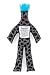 Dammit Doll - Classic Dammit Doll - Deuces Fou - Black on Grey, Blue Hair - Stress Relief, Gag Gift