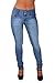 Style G154– Colombian Design, Mid Waist, Butt Lift, Levanta Cola, Skinny Jeans in M. Blue Size 5