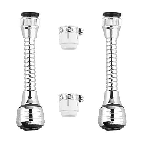 Bluecell 2pcssilver Color Faucet Sprayer Swivel Aerator For