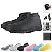 ATOFUL Reusable Silicone Waterproof Shoe Covers, Silicone Shoe Covers with Zipper No-Slip Silicone Rubber Shoe Protectors for Kids,Men and Women