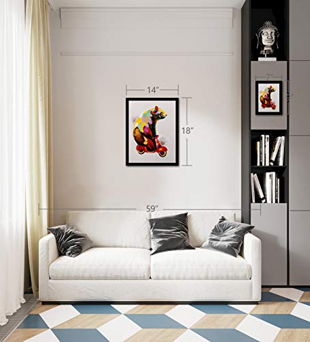 3 Bear+Motorcycle+Modern+Animal+Art