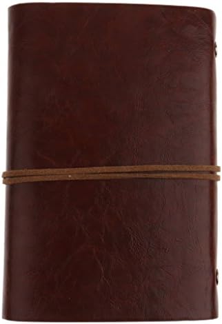 Nacpy Notebook Vintage Leaf Faux Leather Cover Loose Leaf Blank Notebook Travel Journal Diary Life Story Notebook Sketch Drawing Book with Exquisite Bookmark Leaf Design Stationery