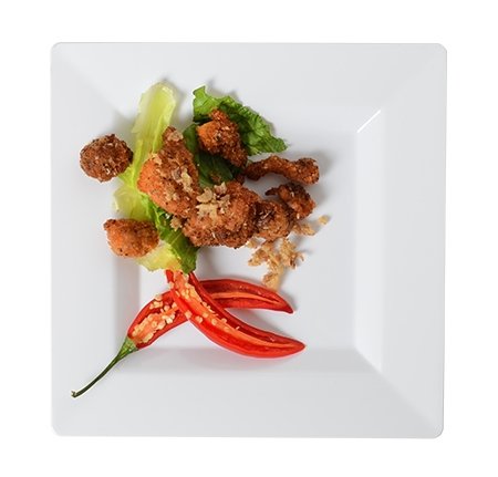 6.5" Square White Plastic Dessert Plates 120 Pieces Disposable/Reuseable