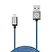 iPhone 6 Charger, 6ft Nylon Braided Cable 8 pin Lightning Connector to USB Data Sync Charger F-color™ Apple MFi Certified for iPhone 6 6 Plus 5 5s 5c, iPad Air 2 mini, iPod 5 and more Grey