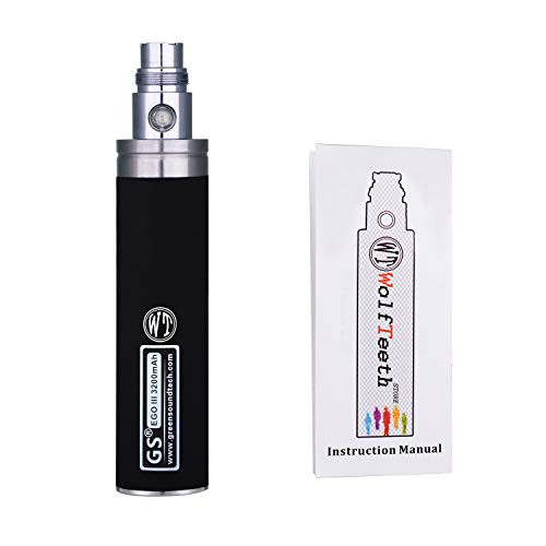 WOLFTEETH Genuine GS EGO III 3200mAh Super Huge Battery 510 E-Shisha E-Cigarette Lumia Edition(0ml Nicotine Free/Black 1151)