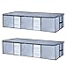 Seckon Under bed Storage Bag [2 Pack] Large Capacity Clothing Storage Containers with Clear Windows, Storage Organizers Bags for Beding Clothes Comforters, Gray