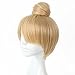 Adult Women Fairy Tinker Bell Cosplay Party Bun Wig Short Blonde