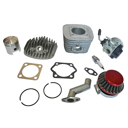 NAVARME 80cc Piston and Cylinder Motorized Bike Engine Rebuild Kit Carburetor Air Filter New - Thumbnail 4
