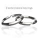 Hephis Car Keychain with Bottle Opener,with 2 Rings for Men(Black Gold)
