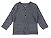 DORDOR & GORGOR Organic Baby Cardigan Top, Dye Free, 100% Cotton (6-9 Months, Gray)