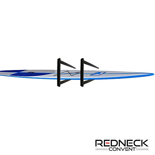 Redneck Convent Paddleboard SUP Wall Mount Rack 2-Pack (Pair) Paddle Board, Longboard, Surfboard, Snowboard, Garage Storage Hanger Hook