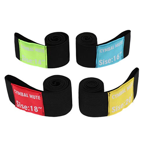 image for Baosity Pack of 4 Polyester Cymbal Practice Mute Silencer Dampener Pad