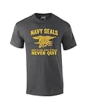 United States Navy Seals Never Quit Adult T-Shirt-heathergray-large