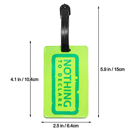 4pcs Candy Color Travel Luggage Label travel accessories Suitcase Luggage Tags ID Address Holder Business Card Holder Silicone Identifier Label (Candy Color)
