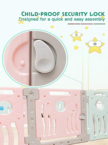 BUCKLAND Baby Playpen Kids Infant Play Yard Toddler Fence (Premium 16+2 Panel Set) - Thumbnail 3