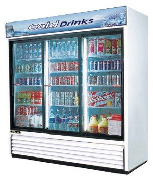 Click Here to See More Images Turbo Air TGM-69R, 3 Door, Glass Slide Door Refrigerator