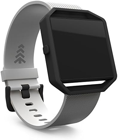 Fitbit Blaze Band, Replacement Watch Bands, Small, White Band with Matte Black Holster Frame, by Teak