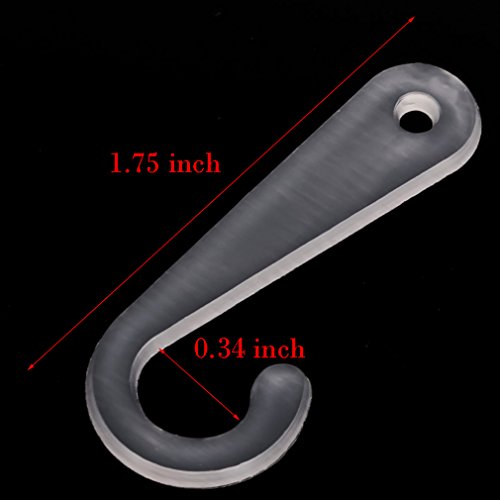handrong 1000 Pieces Plastic J Hooks Fasteners for Socks T-Shirts Clothing Retail Display Hanger (White)
