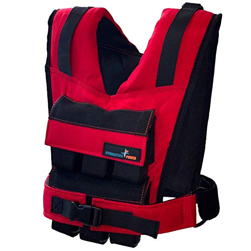 Gymnastics Power Weighted Vest 25lb Removable Iron Weights for Men