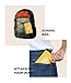 Rough Enough Kids Wallet for Teen Boys Girls Neck Lanyard Keychain Wallet with Coin Pocket Canvas Mustard Yellow