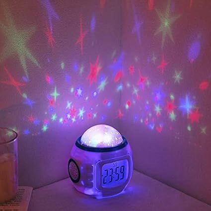 Amazon Com Starry Night Sky Projector Lamp Alarm Clock Home