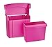 Alpine Sanitary Napkins Receptacle 5 x 9 x 12 in - Hygiene Products, Tampon & Waste Disposal Container - Durable ABS Plastic - Seals Tightly & Traps Odors -Easy Installation Hardware Included (Pink)