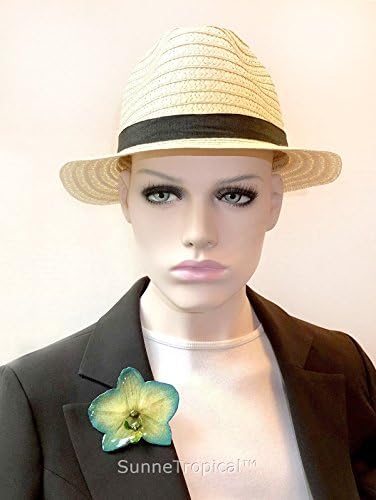 Phalaenopsis real orchid jewelry brooch (L) GREEN