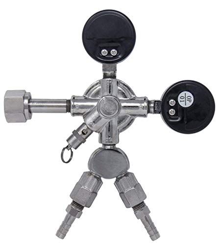 Kegco-KC-LH-542-2-Beer-Regulator-516-Hose-Barb-Chrome