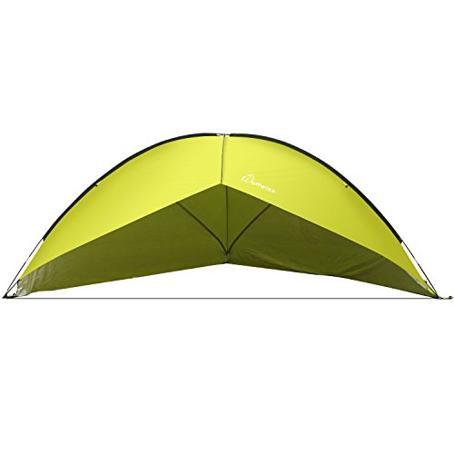 WolfWise Tri-awning Camping Gazebo Canopy Tent Outdoor Garden Patio Shelter Sun Shelter Sunshade ...