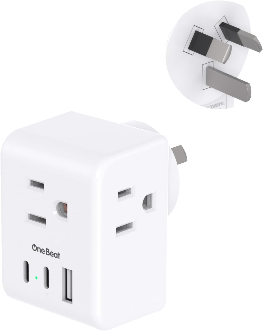 Photo 1 of Australia New Zealand Power Plug Adapter, US to Australia Travel Adapter with 3 American Outlets 3 USB Ports (2 USB C), Type I Plug Adapter Travel Essentials for USA to Australia, Argentina, China