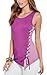 Angashion Women's Sexy Color Splice Bandage Sleeveless Blouse Tank Tops T-Shirt