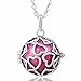 EUDORA Harmony Bola Endless Love Locket Pandent Necklace 20mm Musical Chime Ball & 30'' Chain Pink