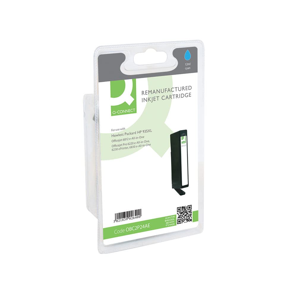 Q-Connect HP 935XL Inkjet Cyan Cartridge (Capacity: 12 ml)