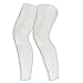 N’Joy Compression Leg Sleeves – 1 Pair Outdoor Basketball MAKLULU Full Length Leg Sleeves for Men, Women, Youth (White-L)