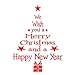 IEason Wall Sticker Christmas Tree Letters Stick Wall Art Decal Mural Home Room Decor Wall Sticke (Red)