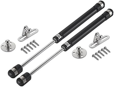 KINGRAN Set of 2-100N/22.5lb Soft Safety Close Lid Support for Kitchen Bathroom Cabinet Door and Toy Box Hinge,Black Color