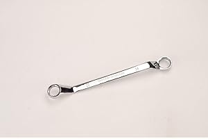 FLZOSPER 22 mm x 24 mm 12 Point 45-Degree Offset Double Box End Wrench Polished Finish, Cr-V