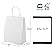 GSSUSA 50 Pcs White Gift Bags Medium 8x4.75x10.5, Kraft Paper Bags with Handles for Shopping, Gift, Merchandise, Retail, Party Favor, Gift Bags, Bags for Small Business, Boutique, Bolsas de Papel